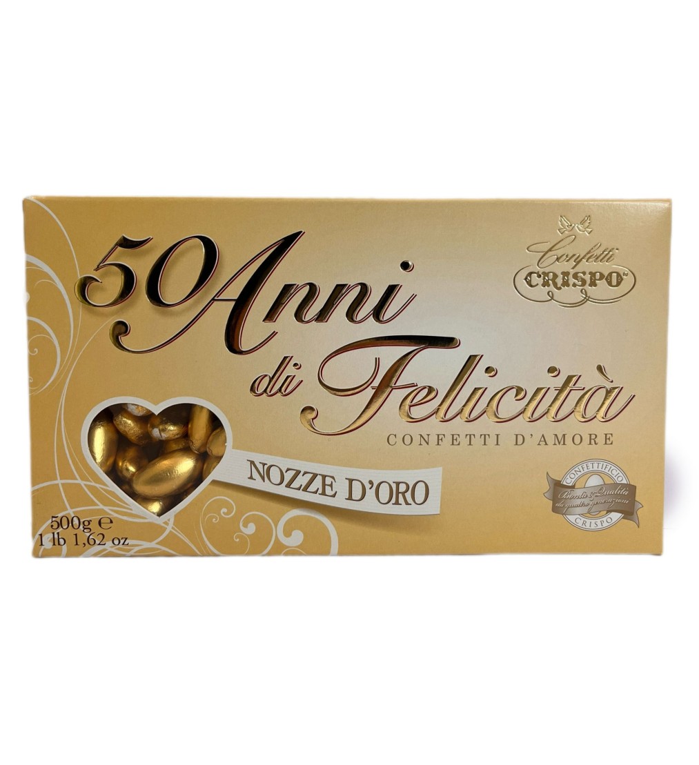 CONFETTI CRISPO 50 ANNI NOZZE D'ORO CONFETTI CRISPO 50 ANNI NOZZE D'ORO
