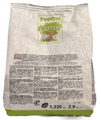 preparato semilavorato in polvere per gelati e sorbetti gusto fragola pregel