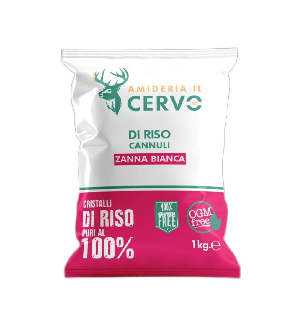 AMIDO DI RISO CANNULI ZANNA BIANCA 1KG AMIDO DI RISO CANNULI ZANNA BIANCA 1KG