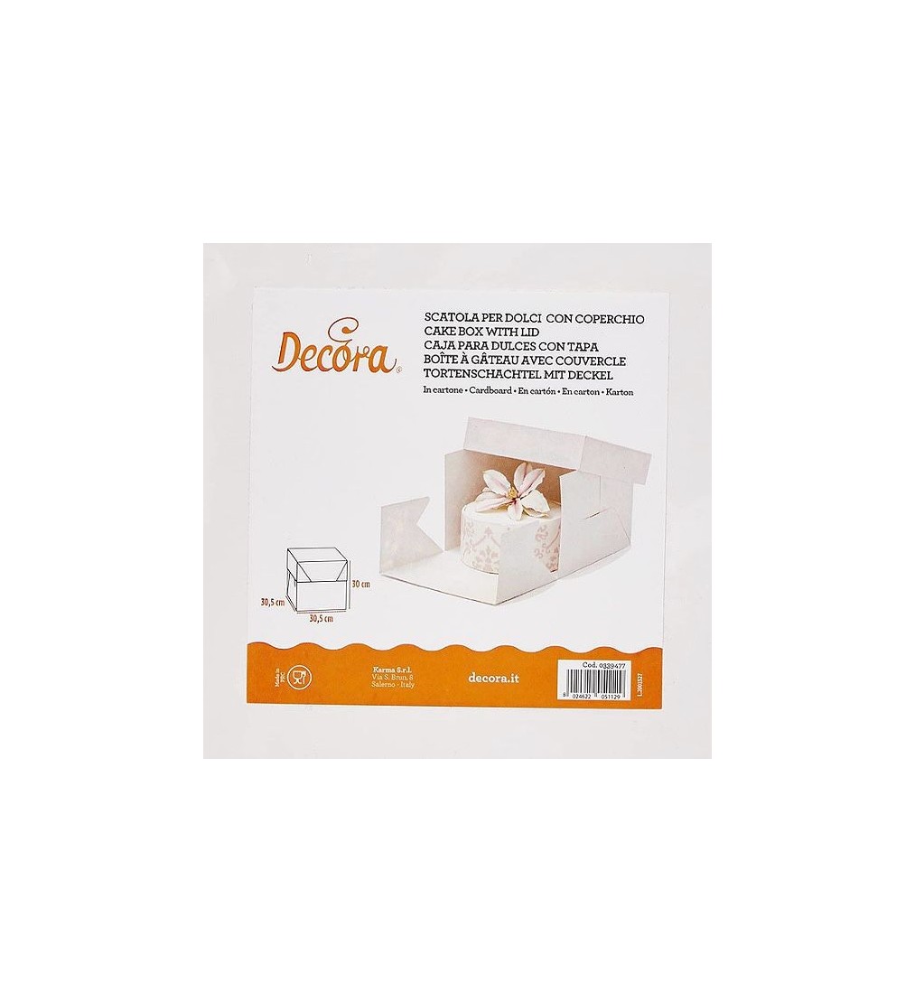 SCATOLA PER DOLCI CON COPERCHIO 30,5XH12 DECORA SCATOLA PER DOLCI CON COPERCHIO 30,5XH12 DECORA