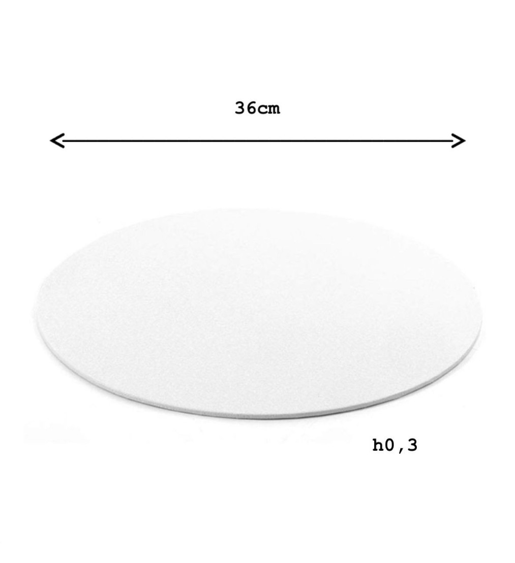 SOTTOTORTA SOTTILE BIANCO dm36h0,3cm DECORA SOTTOTORTA SOTTILE BIANCO dm36h0,3cm DECORA