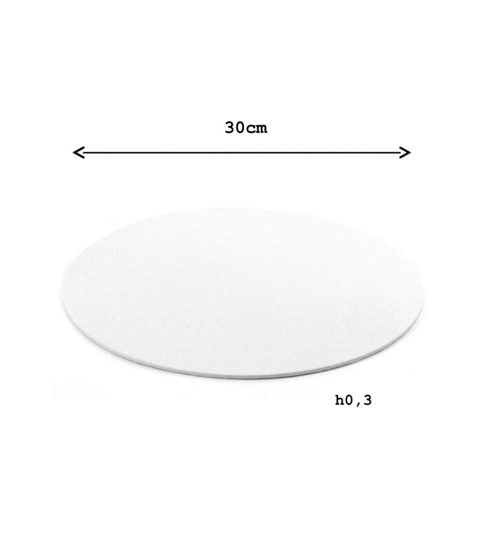 SOTTOTORTA SOTTILE BIANCO dm30h0,3cm DECORA SOTTOTORTA SOTTILE BIANCO dm30h0,3cm DECORA