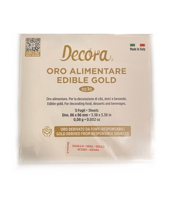 ORO ALIMENTARE 23KT 5 FOGLI DECORA