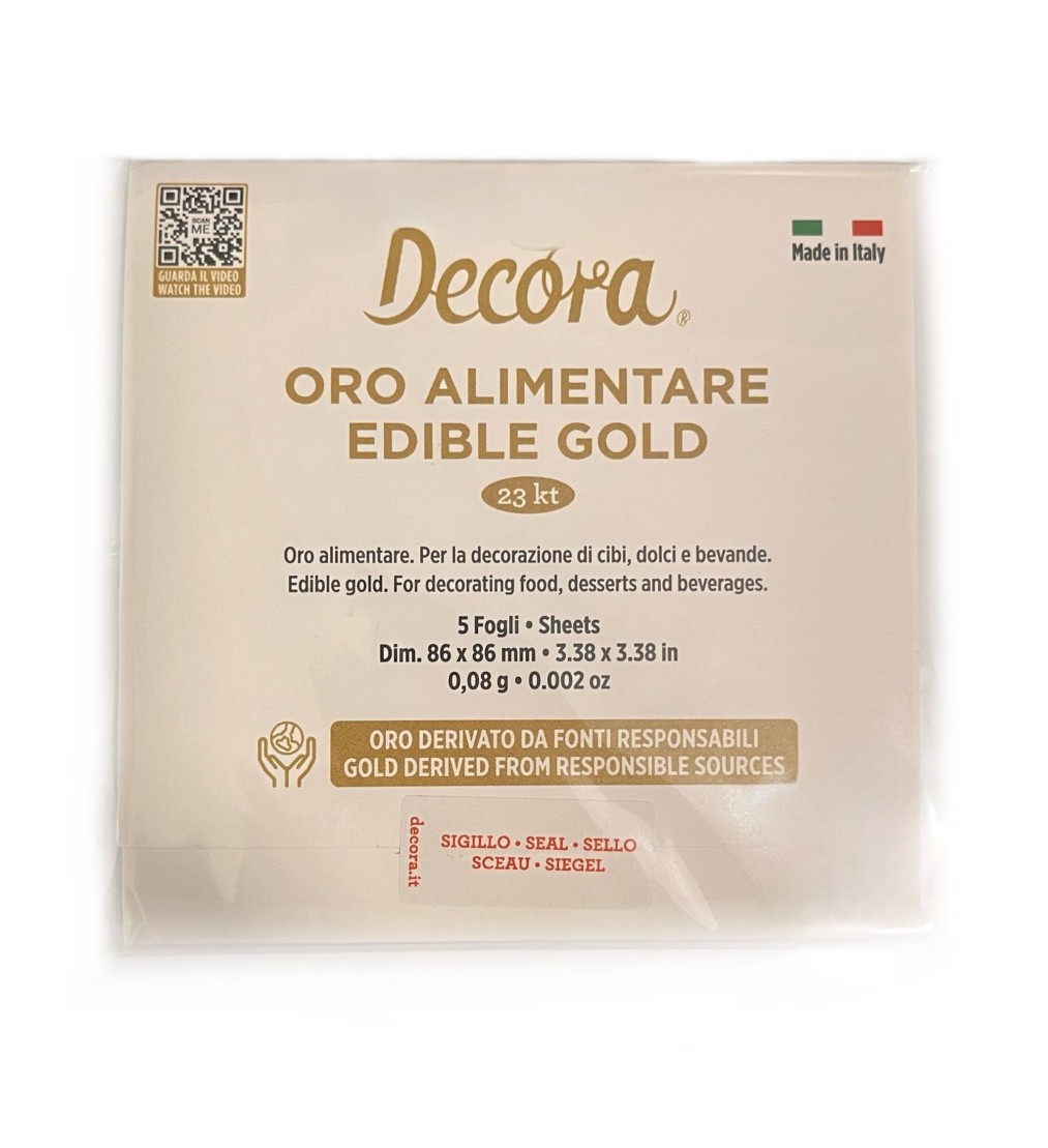 ORO ALIMENTARE 23KT 5 FOGLI DECORA ORO ALIMENTARE 23KT 5 FOGLI DECORA