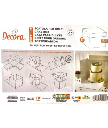CAKEBOX DIM.40,5X40,5XH40CM DECORA