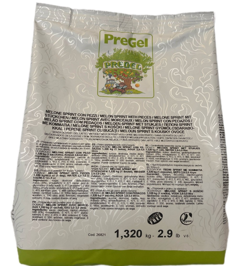 melone sprint con pezzi senza glutine